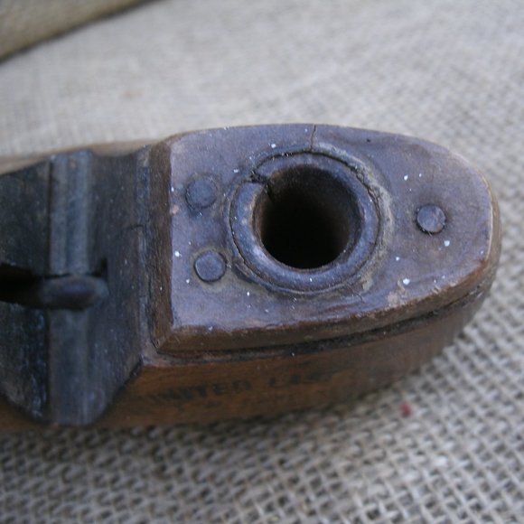 Antique Wood Shoe Form Hand Painted Design - Picture 15 of 16